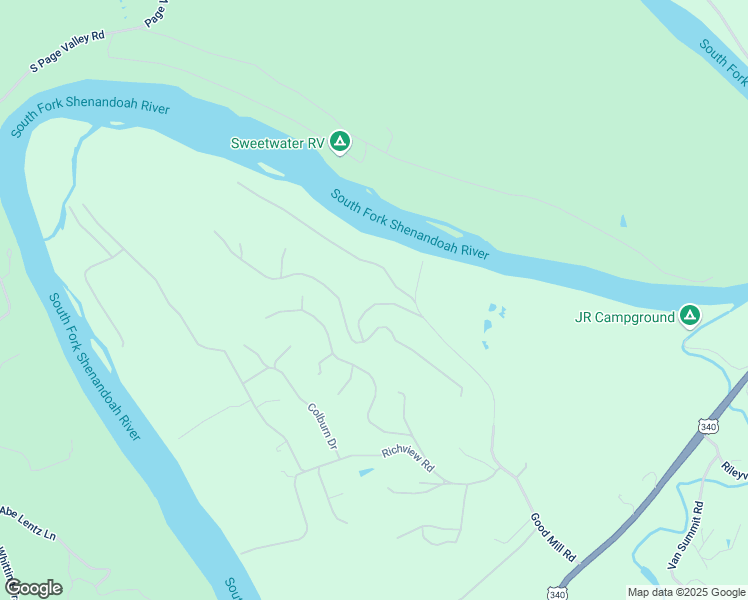 map of restaurants, bars, coffee shops, grocery stores, and more near 156 Ridge Road in Rileyville