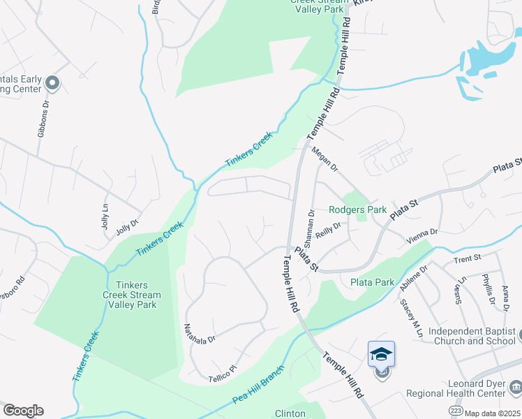 map of restaurants, bars, coffee shops, grocery stores, and more near 8800 Pisgah Drive in Clinton