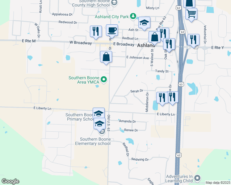 map of restaurants, bars, coffee shops, grocery stores, and more near 803 Henry Clay Boulevard in Ashland