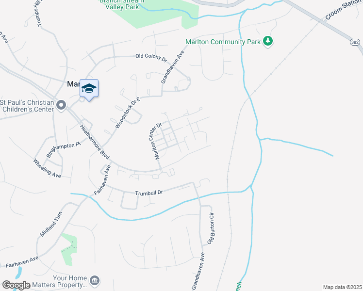 map of restaurants, bars, coffee shops, grocery stores, and more near 8832 Great Gorge Way in Upper Marlboro