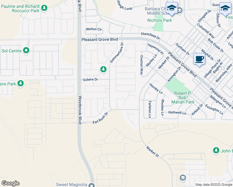 map of restaurants, bars, coffee shops, grocery stores, and more near 4329 Hydra Circle in Roseville