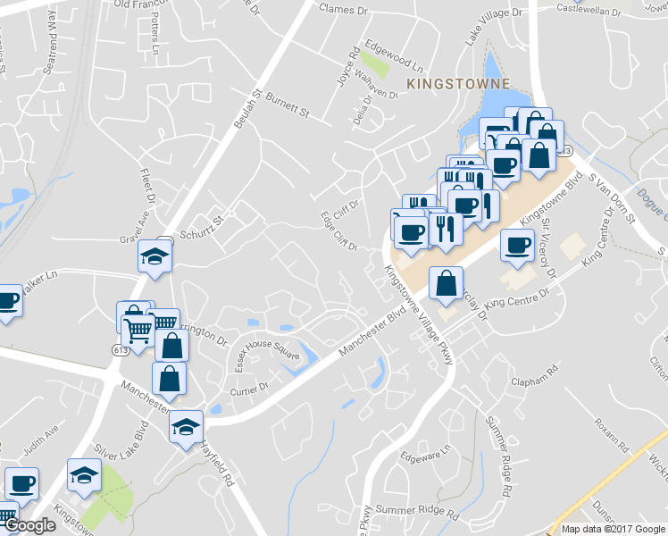 map of restaurants, bars, coffee shops, grocery stores, and more near 6812 Ericka Avenue in Alexandria