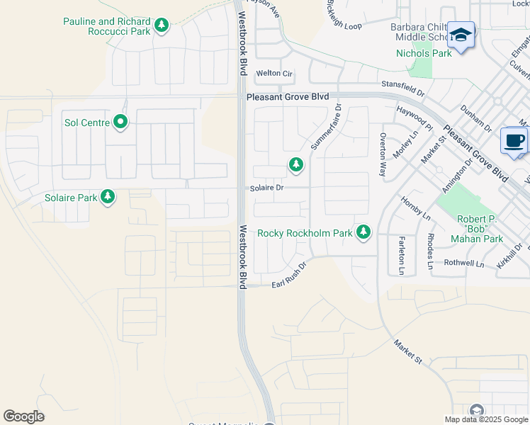 map of restaurants, bars, coffee shops, grocery stores, and more near 509 Glory court in Roseville