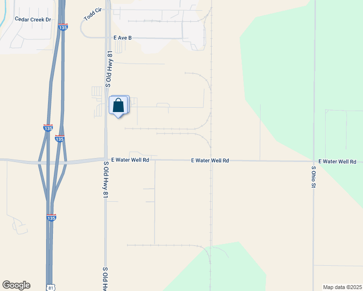 map of restaurants, bars, coffee shops, grocery stores, and more near 445 East Water Well Road in Salina