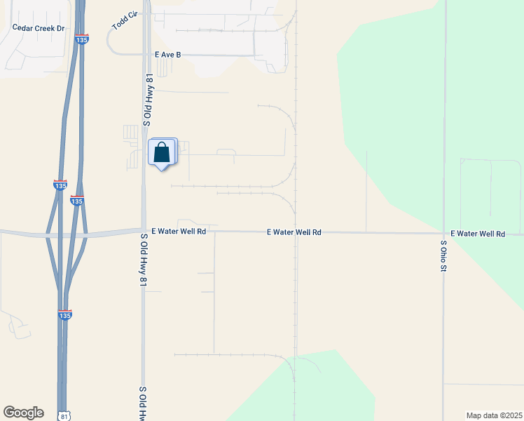 map of restaurants, bars, coffee shops, grocery stores, and more near 445 East Water Well Road in Salina