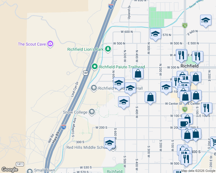 map of restaurants, bars, coffee shops, grocery stores, and more near 640 1st Avenue in Richfield