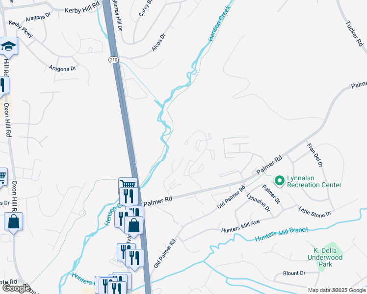 map of restaurants, bars, coffee shops, grocery stores, and more near 8606 Devon Hills Drive in Fort Washington