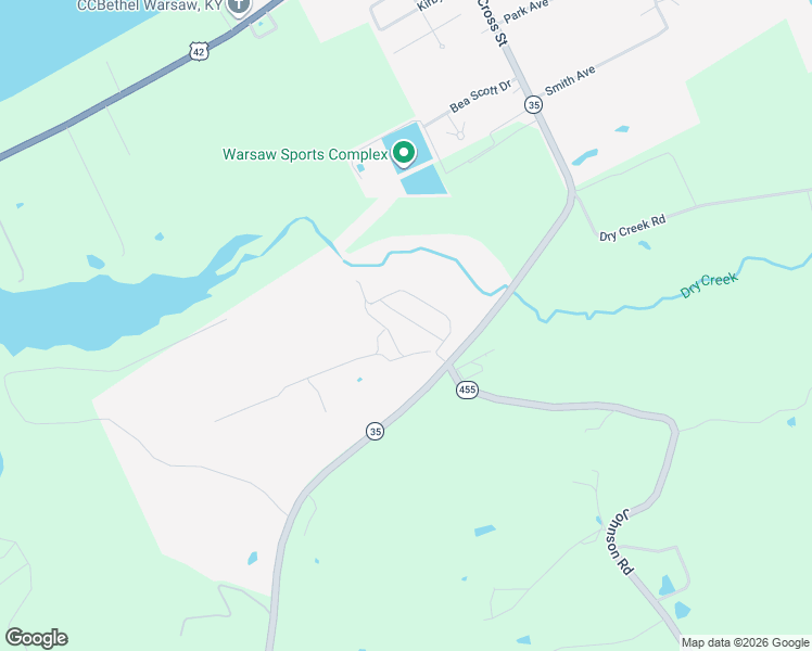 map of restaurants, bars, coffee shops, grocery stores, and more near 221 Sandpiper Lane in Warsaw