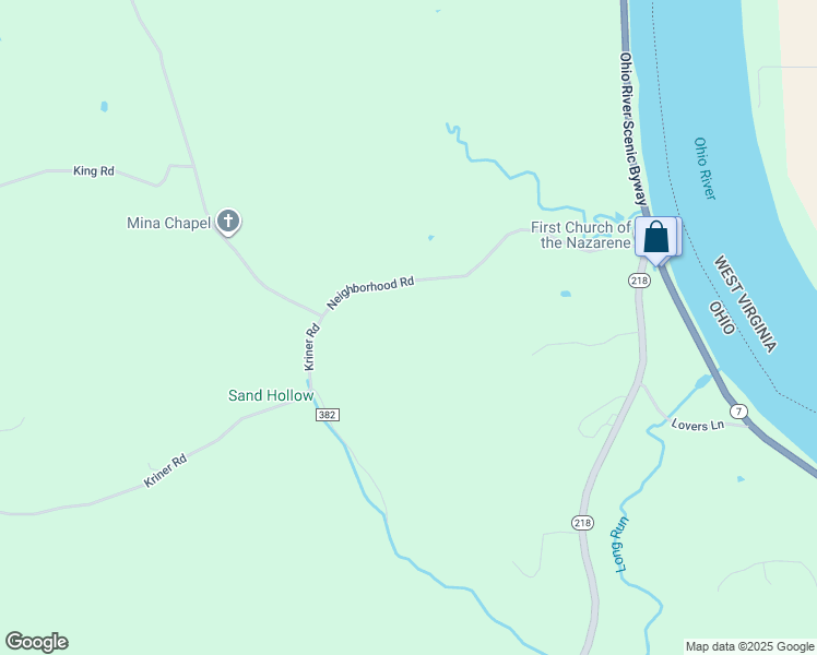 map of restaurants, bars, coffee shops, grocery stores, and more near 3172 Neighborhood Road in Gallipolis