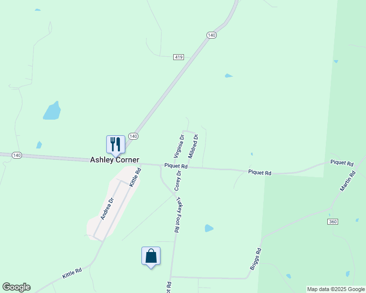 map of restaurants, bars, coffee shops, grocery stores, and more near 102 Virginia Drive in Wheelersburg