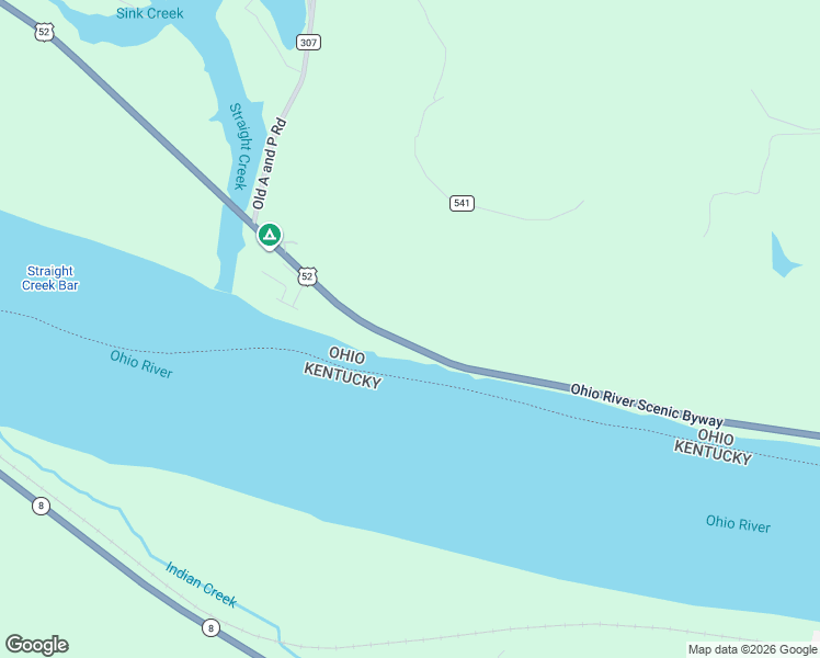 map of restaurants, bars, coffee shops, grocery stores, and more near 4359 U.S. 52 in Ripley