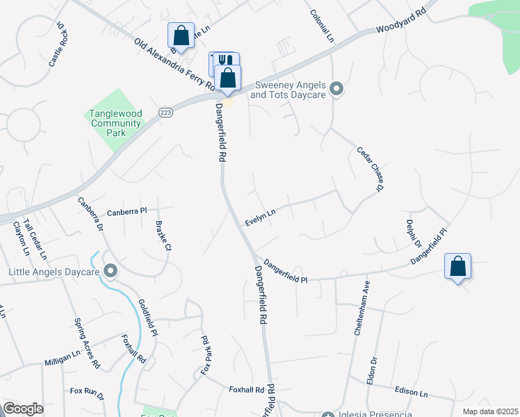 map of restaurants, bars, coffee shops, grocery stores, and more near 8709 Deborah Street in Clinton