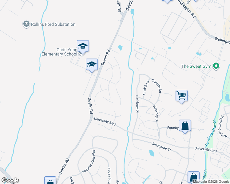 map of restaurants, bars, coffee shops, grocery stores, and more near 8476 Lanier Overlook Ct in Bristow