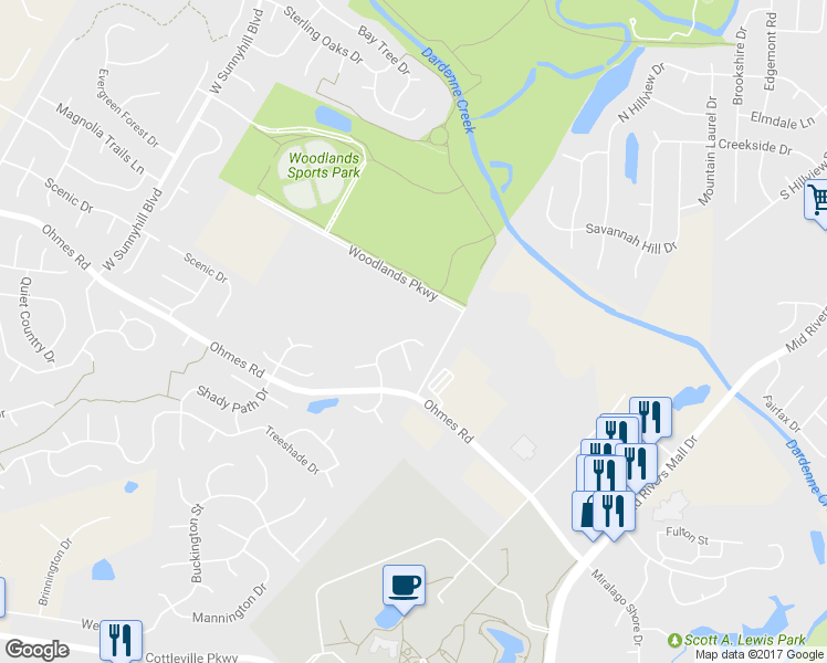 map of restaurants, bars, coffee shops, grocery stores, and more near 239 Margaret Michelle Court in St. Peters