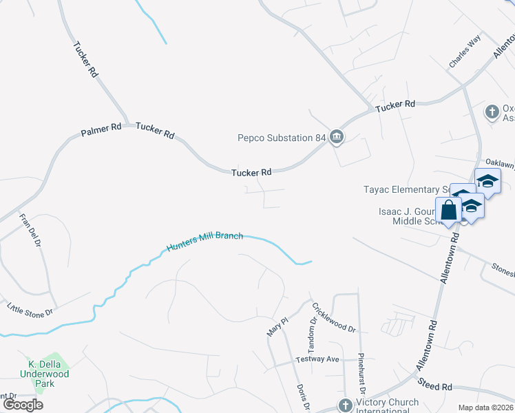 map of restaurants, bars, coffee shops, grocery stores, and more near 8611 Ridgevale Avenue in Fort Washington