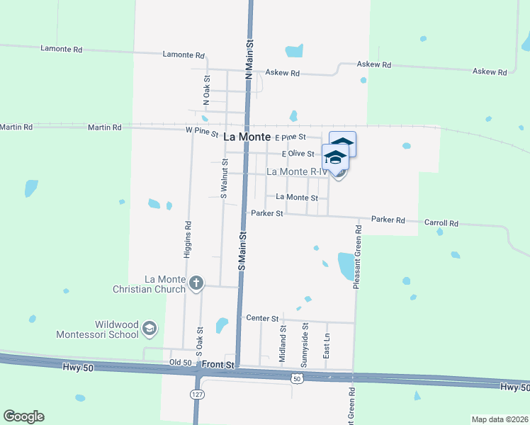 map of restaurants, bars, coffee shops, grocery stores, and more near 201 Parker Street in La Monte