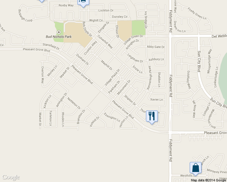 map of restaurants, bars, coffee shops, grocery stores, and more near 3017 Beamsley Alley in Roseville