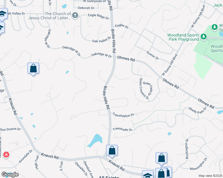 map of restaurants, bars, coffee shops, grocery stores, and more near 1140 Birdie Hills Road in St. Peters