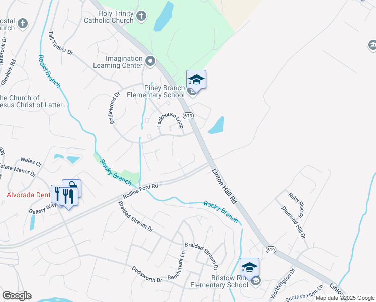 map of restaurants, bars, coffee shops, grocery stores, and more near 13500 Chipper Court in Gainesville