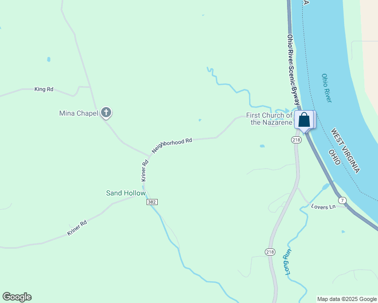 map of restaurants, bars, coffee shops, grocery stores, and more near 3172 Neighborhood Road in Gallipolis