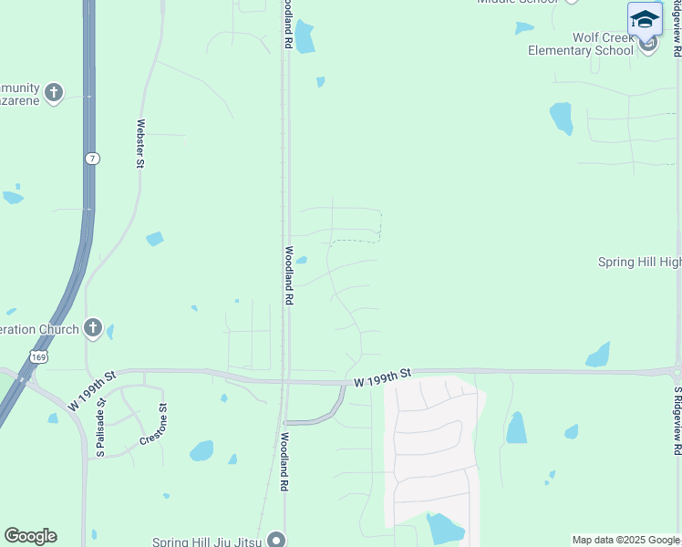 map of restaurants, bars, coffee shops, grocery stores, and more near 19720 Emerald Street in Spring Hill