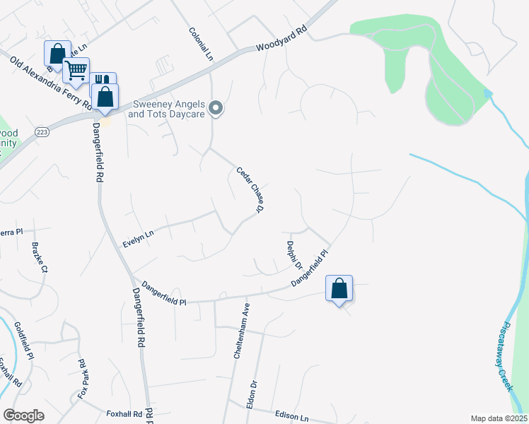map of restaurants, bars, coffee shops, grocery stores, and more near 8506 Cedar Chase Drive in Clinton