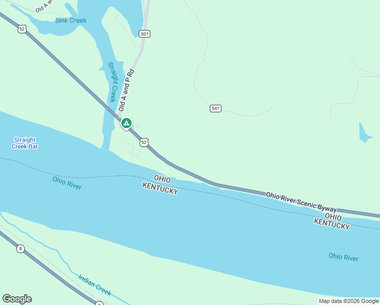 map of restaurants, bars, coffee shops, grocery stores, and more near 4359 U.S. 52 in Ripley