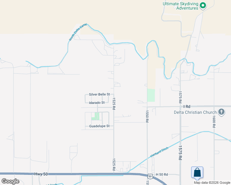 map of restaurants, bars, coffee shops, grocery stores, and more near 814 1525 Road in Delta