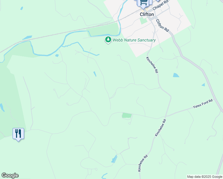 map of restaurants, bars, coffee shops, grocery stores, and more near 7555 Dunquin Court in Clifton