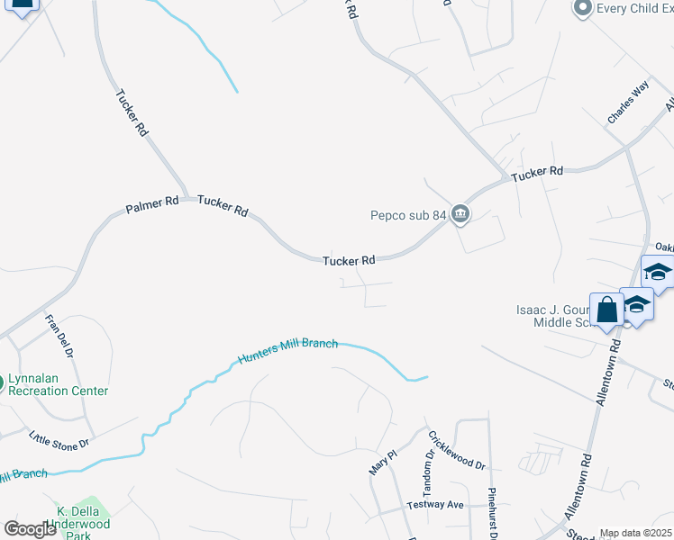 map of restaurants, bars, coffee shops, grocery stores, and more near 2601 Tucker Road in Fort Washington