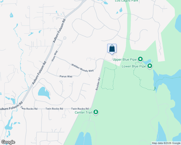 map of restaurants, bars, coffee shops, grocery stores, and more near 8510 Walden Woods Way in Granite Bay