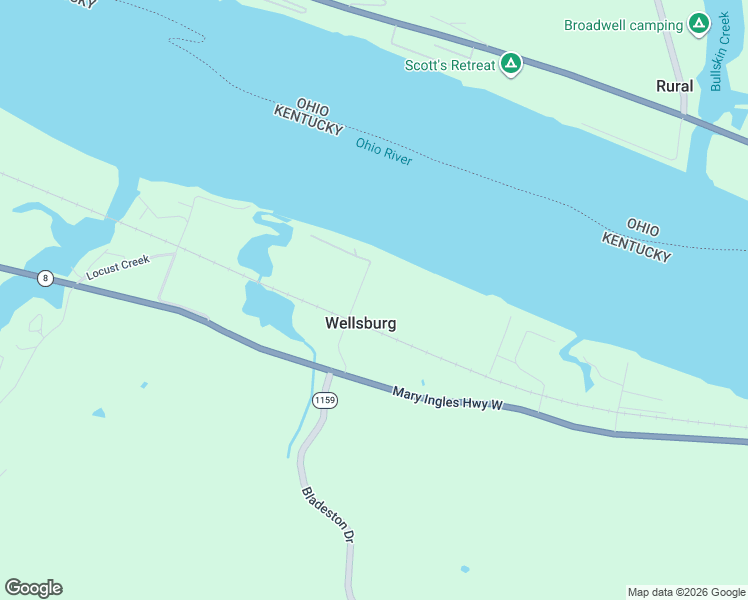 map of restaurants, bars, coffee shops, grocery stores, and more near 196 Wellsburg Road in Foster