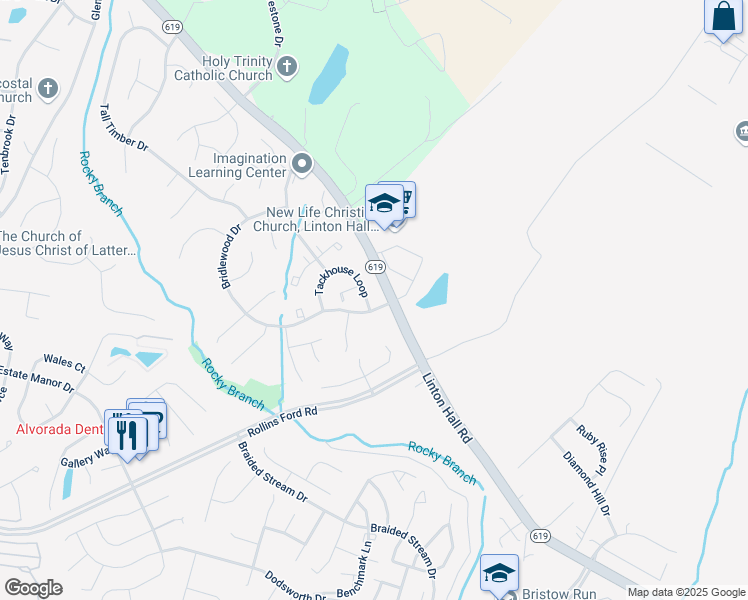 map of restaurants, bars, coffee shops, grocery stores, and more near 8402 Tackhouse Loop in Gainesville