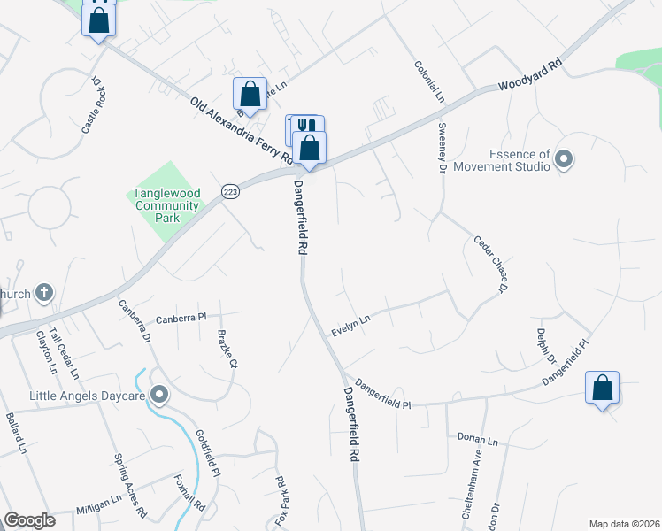 map of restaurants, bars, coffee shops, grocery stores, and more near 8601 Deborah St in Clinton