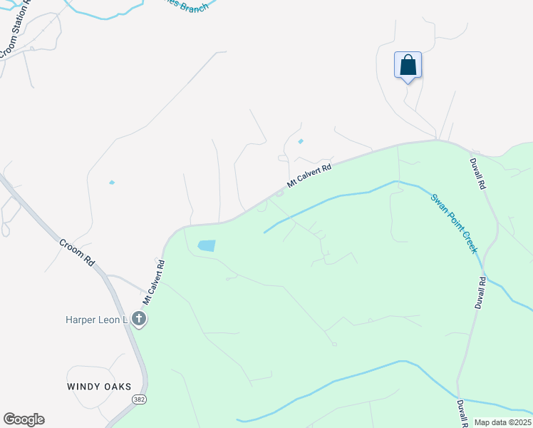 map of restaurants, bars, coffee shops, grocery stores, and more near 14711 Mount Calvert Road in Upper Marlboro