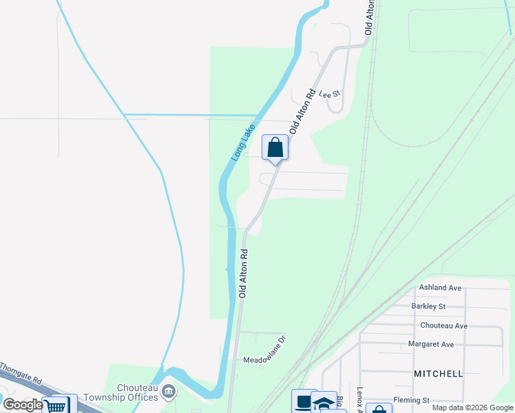map of restaurants, bars, coffee shops, grocery stores, and more near 5731 Old Alton Road in Granite City