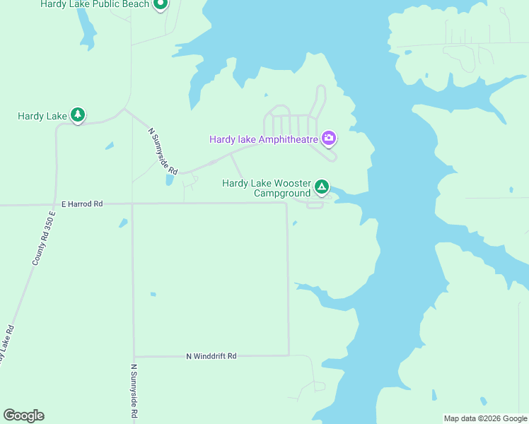 map of restaurants, bars, coffee shops, grocery stores, and more near 4414 East Harrod Road in Scottsburg