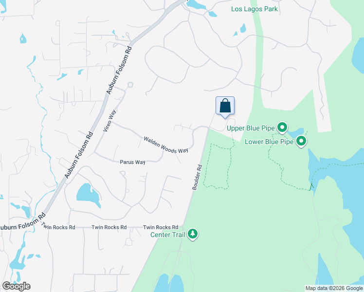 map of restaurants, bars, coffee shops, grocery stores, and more near 8510 Walden Woods Way in Granite Bay