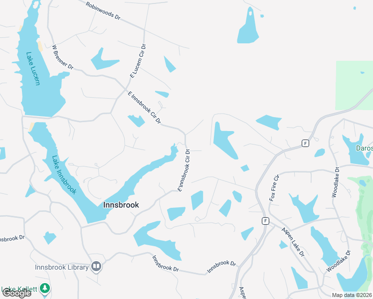 map of restaurants, bars, coffee shops, grocery stores, and more near 106 Innsbrook Estate in Innsbrook