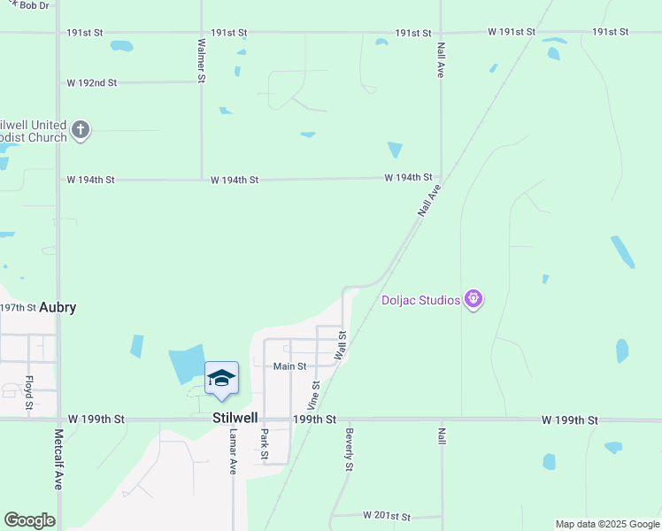 map of restaurants, bars, coffee shops, grocery stores, and more near 19570 Nall Avenue in Stilwell