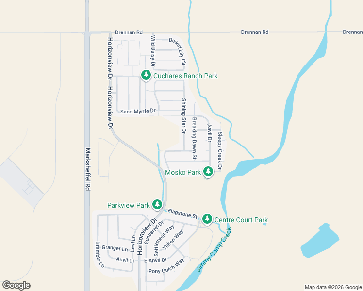map of restaurants, bars, coffee shops, grocery stores, and more near 4012 Shining Star Drive in Colorado Springs