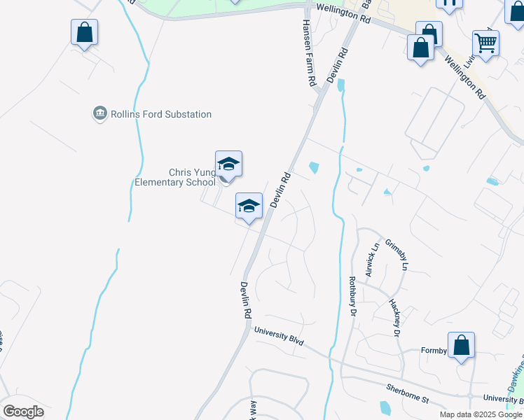 map of restaurants, bars, coffee shops, grocery stores, and more near 8633 Placid Lake Court in Bristow