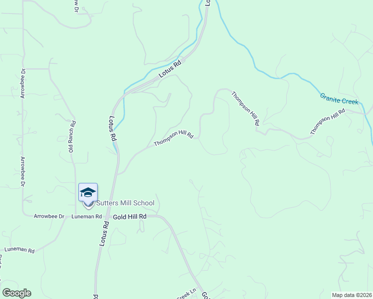 map of restaurants, bars, coffee shops, grocery stores, and more near 4884-5024 Thompson Hill Road in Placerville