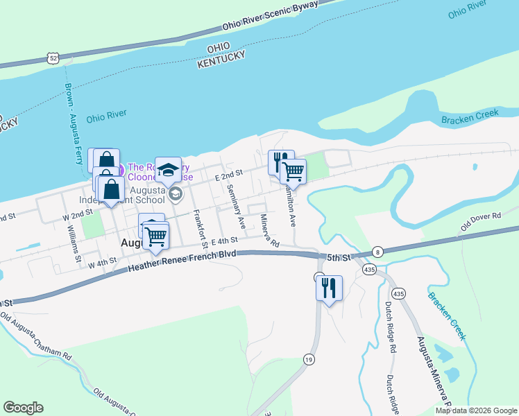 map of restaurants, bars, coffee shops, grocery stores, and more near 511 Chapel Avenue in Augusta