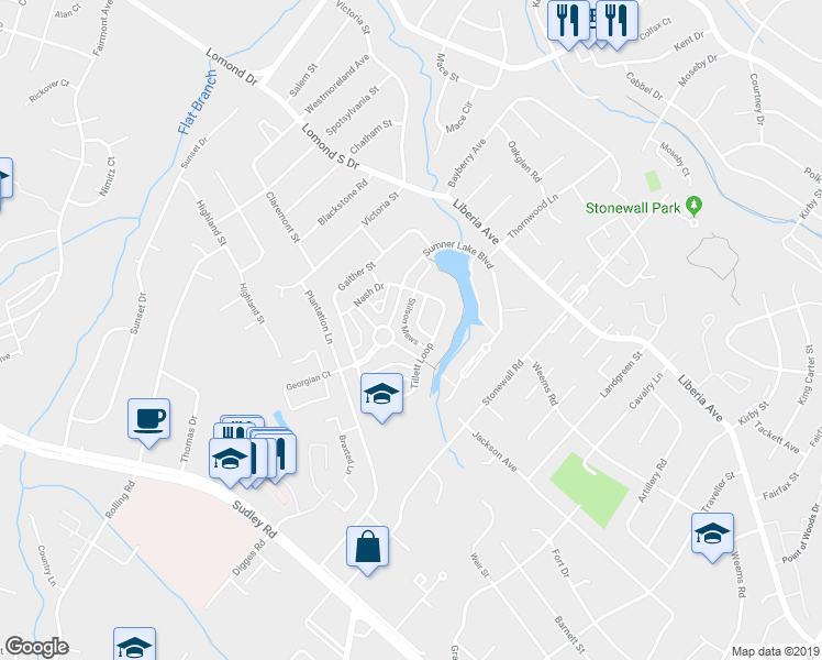 map of restaurants, bars, coffee shops, grocery stores, and more near 9441 Stilson Drive in Manassas