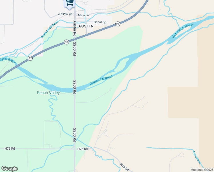 map of restaurants, bars, coffee shops, grocery stores, and more near 8116 2200 Road in Delta