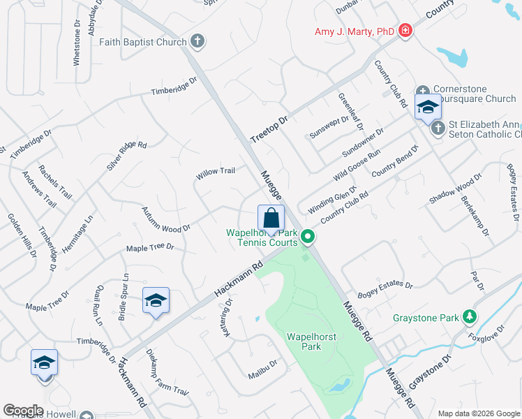 map of restaurants, bars, coffee shops, grocery stores, and more near 2075 7 Oaks Drive in Saint Charles