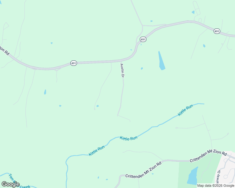 map of restaurants, bars, coffee shops, grocery stores, and more near 123 Austin Drive in Crittenden