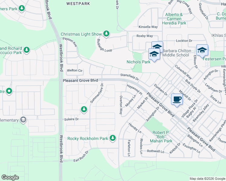 map of restaurants, bars, coffee shops, grocery stores, and more near 1033 Solstice Street in Roseville