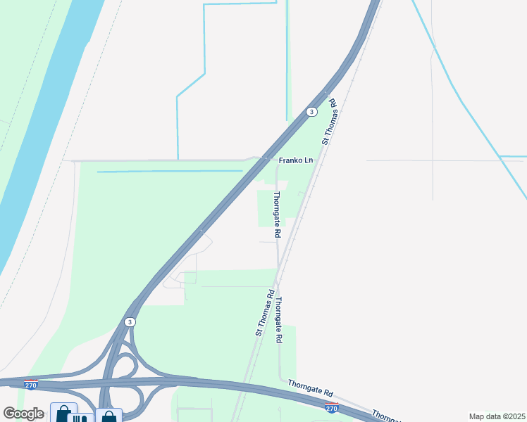 map of restaurants, bars, coffee shops, grocery stores, and more near 523 Thorngate Road in Granite City
